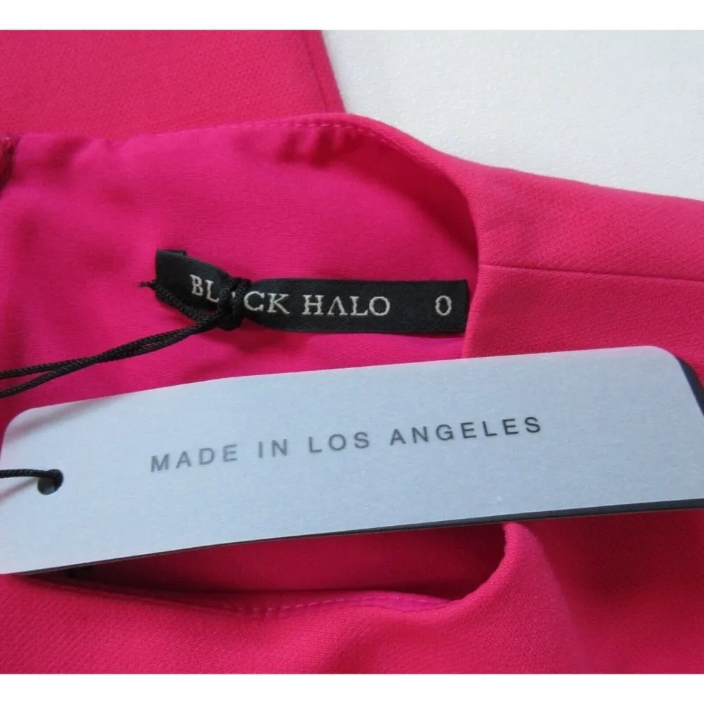 NWT Black Halo Jodee Sheath in Laguna Pink Tailored S/S Crew Neck Dress 0 $345 - Image 3