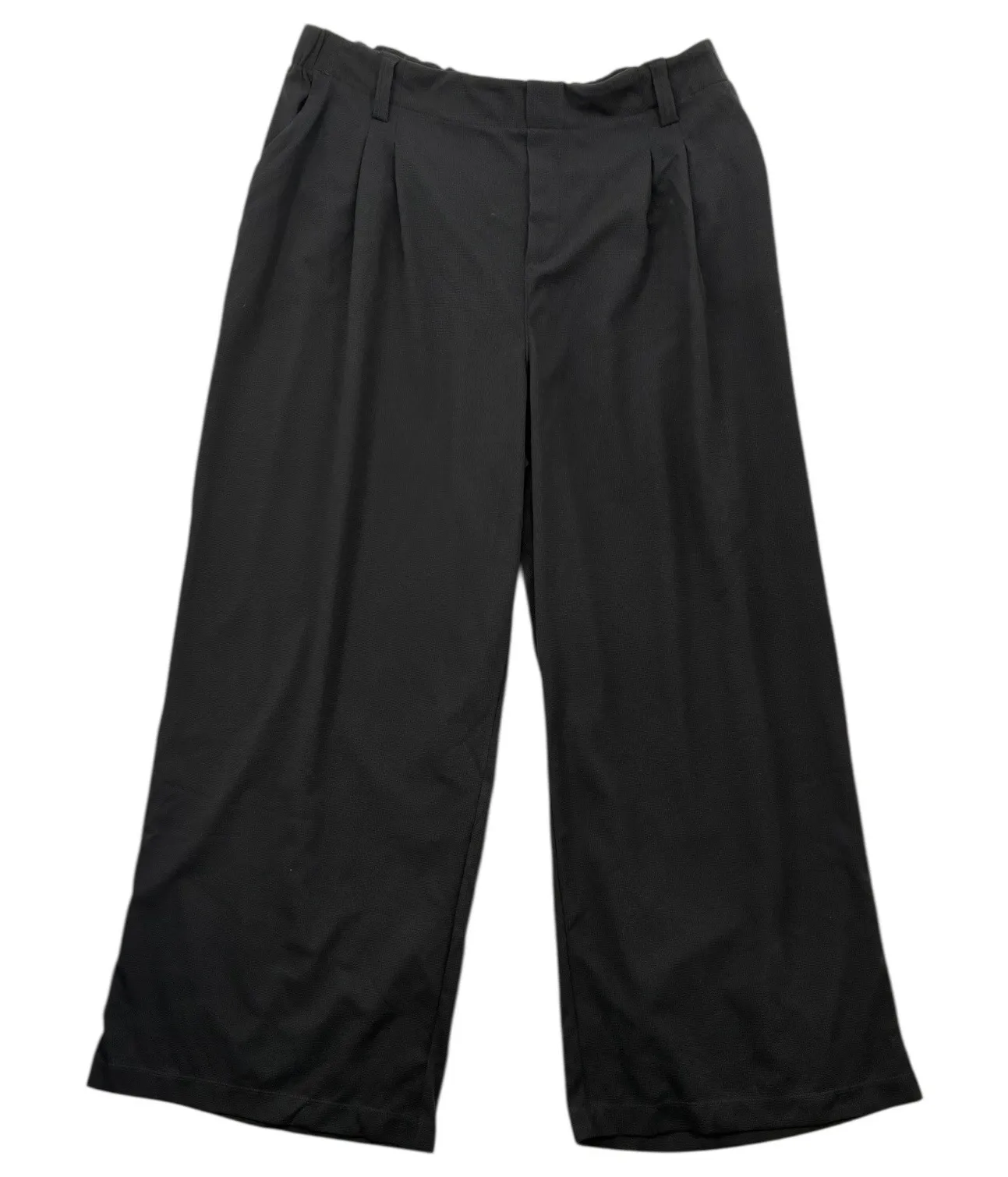 Curvy Plus HALARA Womens High Rise Wide Leg Pants Size 1X Black Pleated Slacks - Image 1