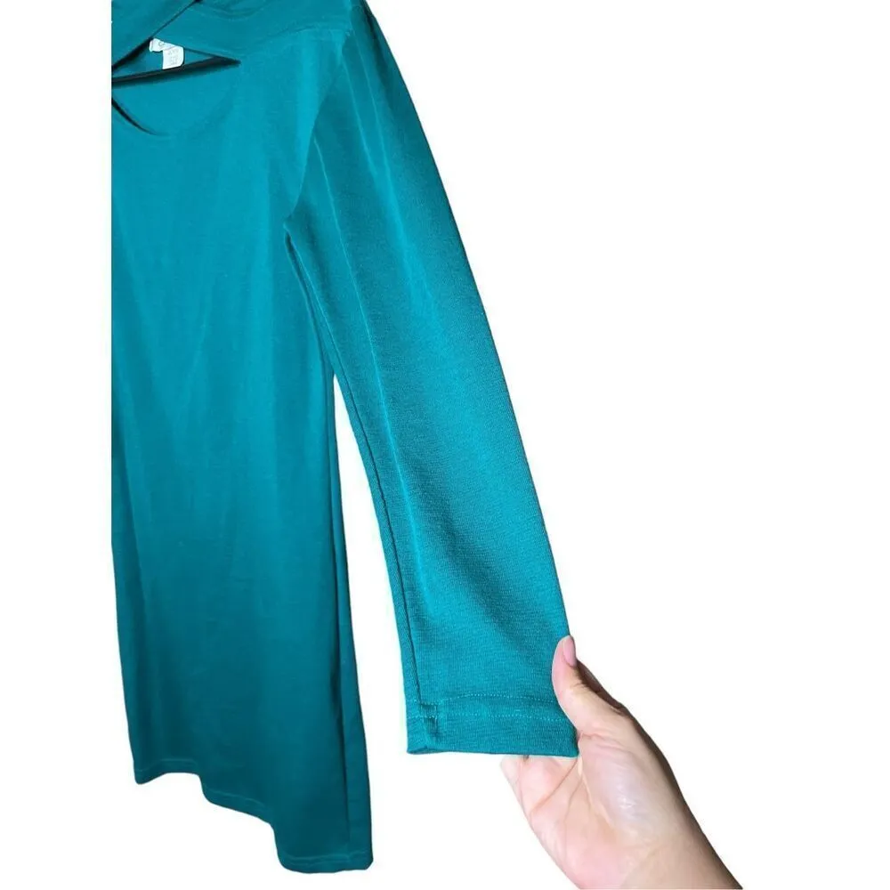 Vintage Cristina 90s Long Sleeve Dress Size Large Blue - Image 4