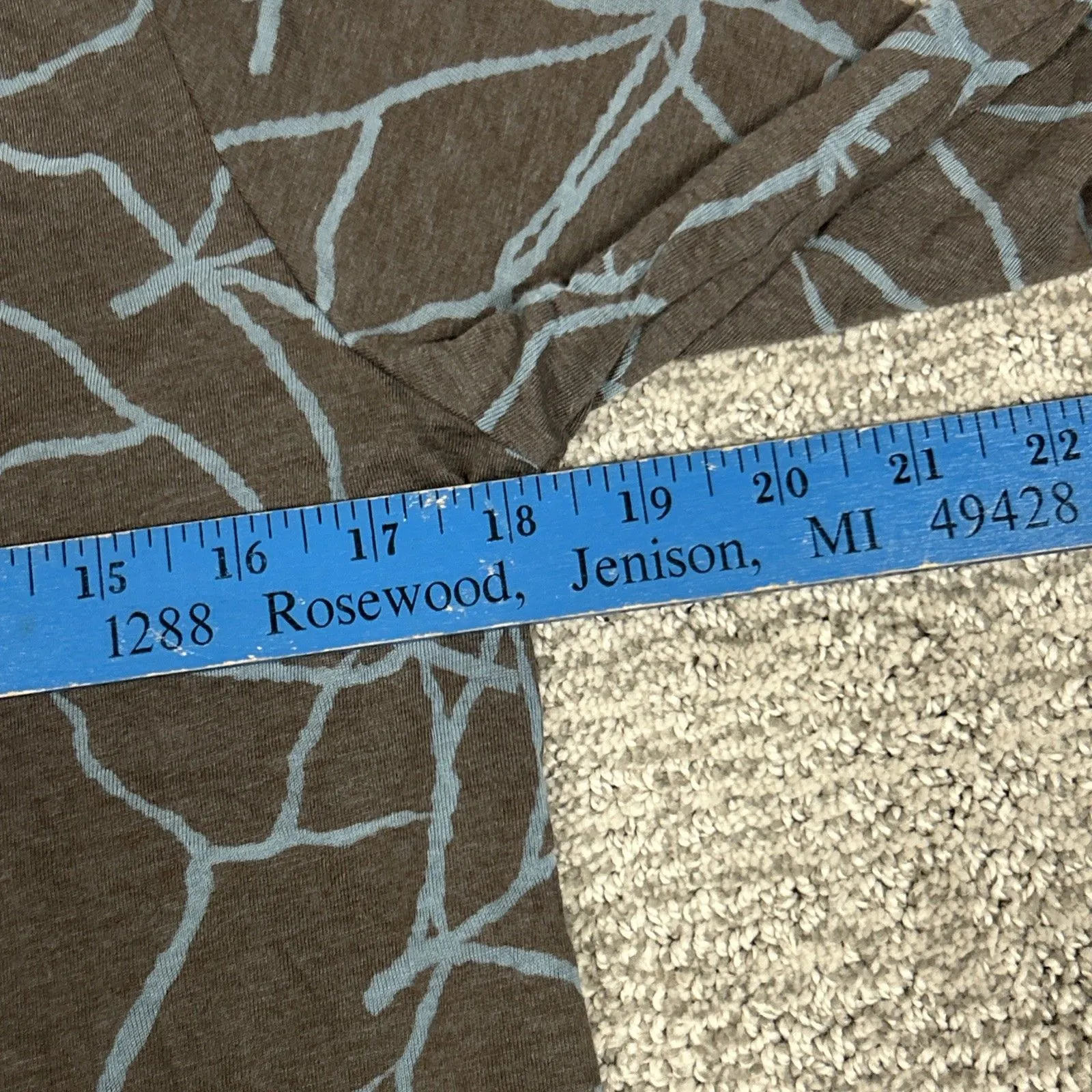 Chalet et Ceci Tunic Top Womens Small Long Sleeve Artsy Lagenlook Shirt Gray - Image 9