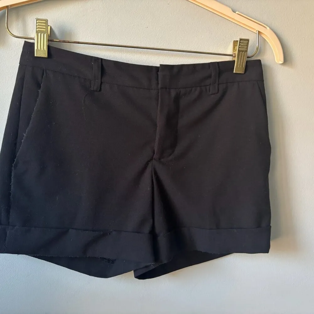 Zara Basic Womens XS Black Zippered Button Cuffed Shorts w/Pockets - Image 15