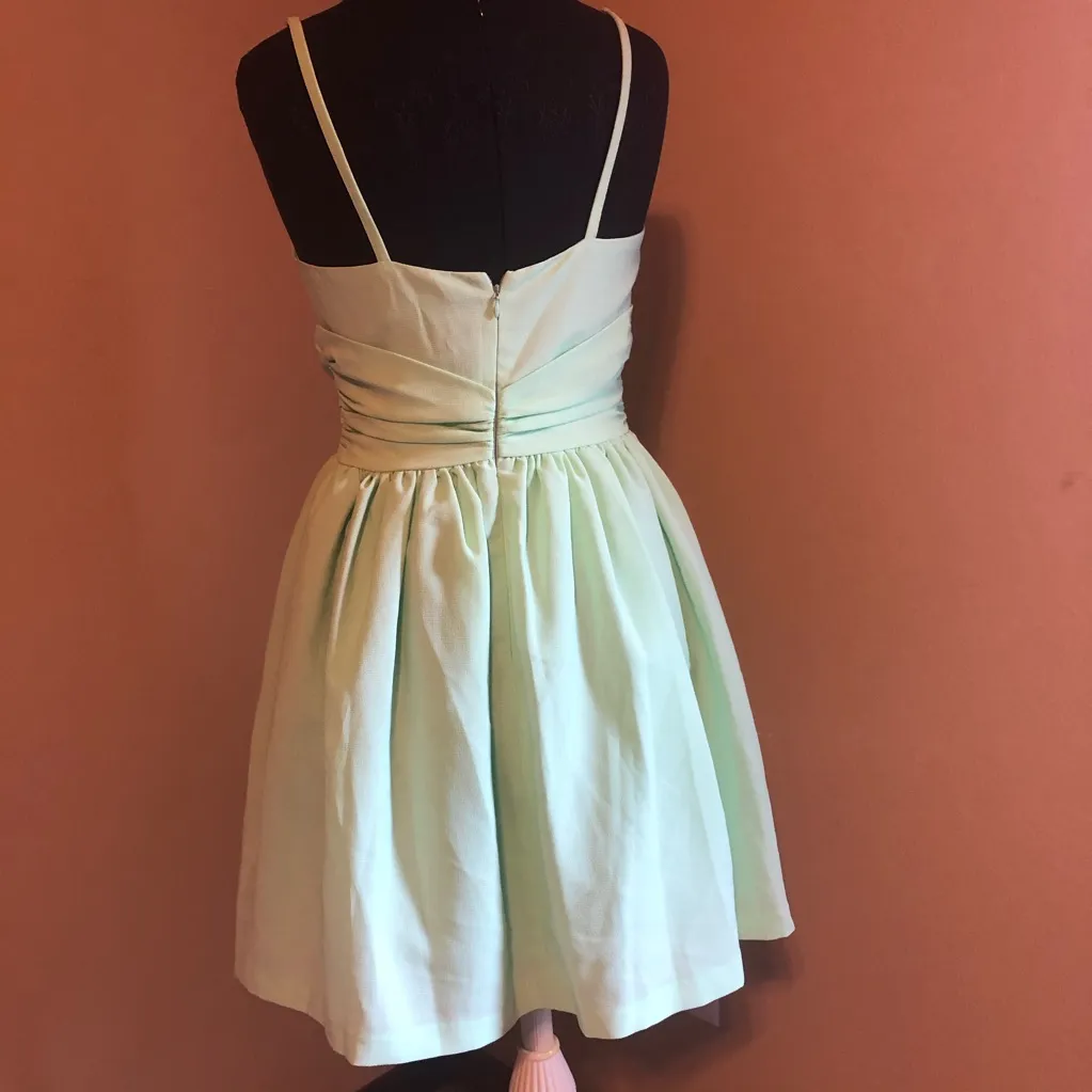 ❤️ Sea foam Green Party dress with cut outs in front - Image 5