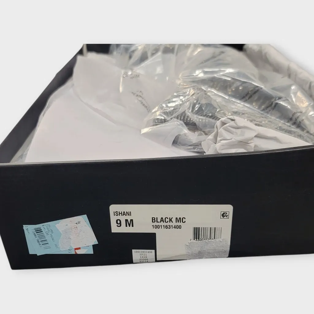 INC International Concepts Is Black and Silver Bling Fringe Heeled Boots Size 9M - Image 12