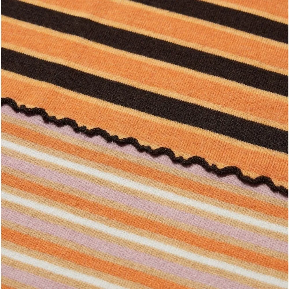 NWT MARNI Uniqlo Merino Wool Blend Striped Sleeveless Knitted Dress Dark Brown S - Image 5