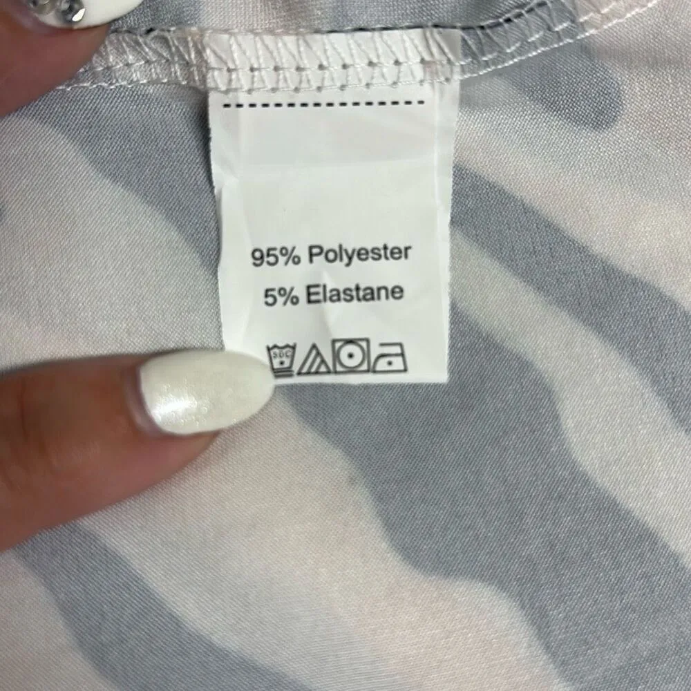 Shein Curve 4X Tan Black Tiger Print Puff Sleeve V Neck Sheath Dress - Image 7