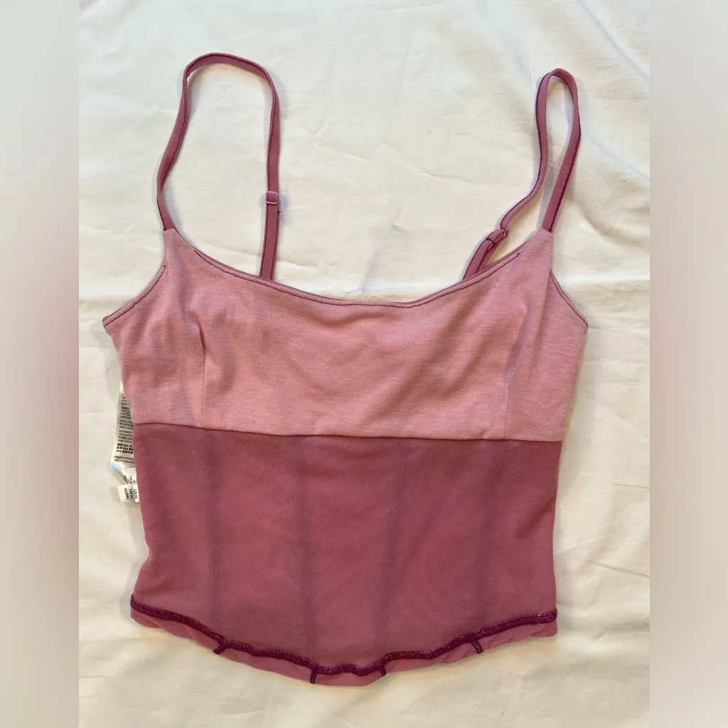 Urban Outfitters,‎ mesh cropped camisole top, pink & purple, size Small - Image 8