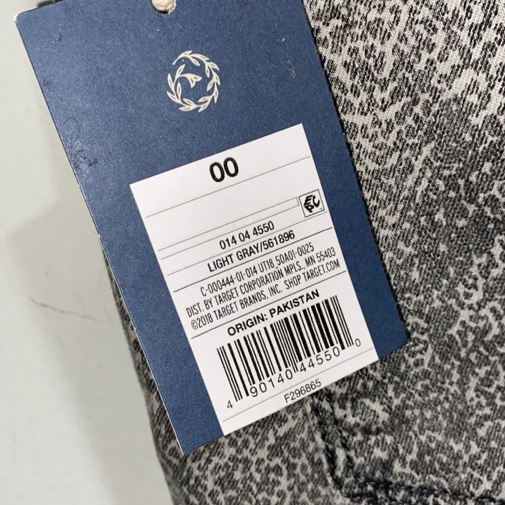 Universal Thread jeans gray snake print reptile skinny high rise 24 waist 00 NEW - Image 5