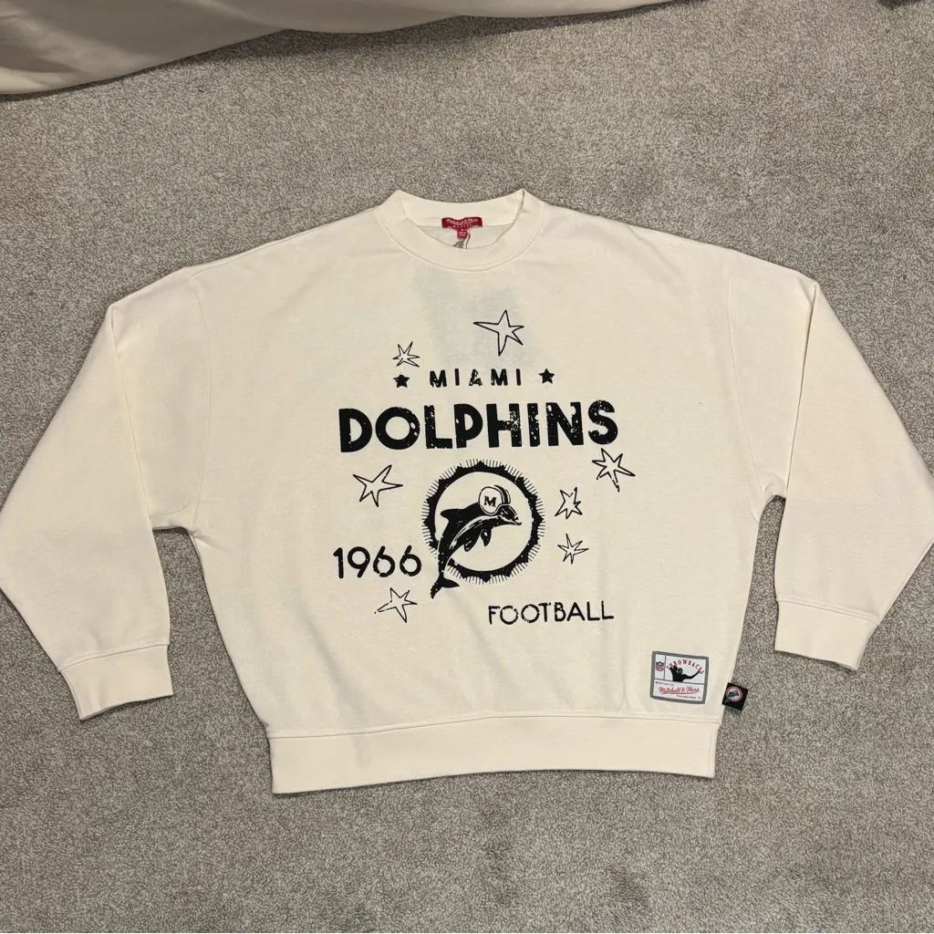 Mitchell & Ness Miami Dolphins 1966 Crewneck Sweatshirt | Women’s L - Image 2