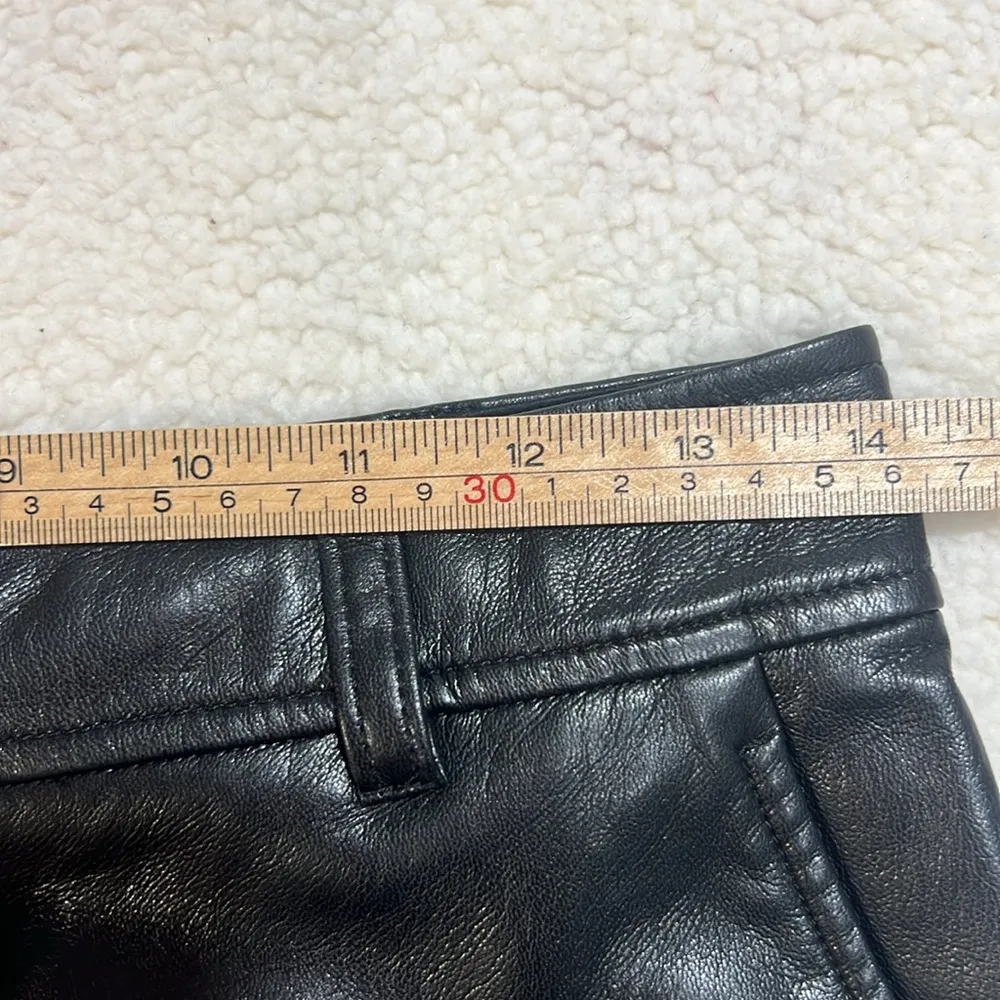 Babaton Black Faux Leather Cropped Pant Sz 4 - Image 11