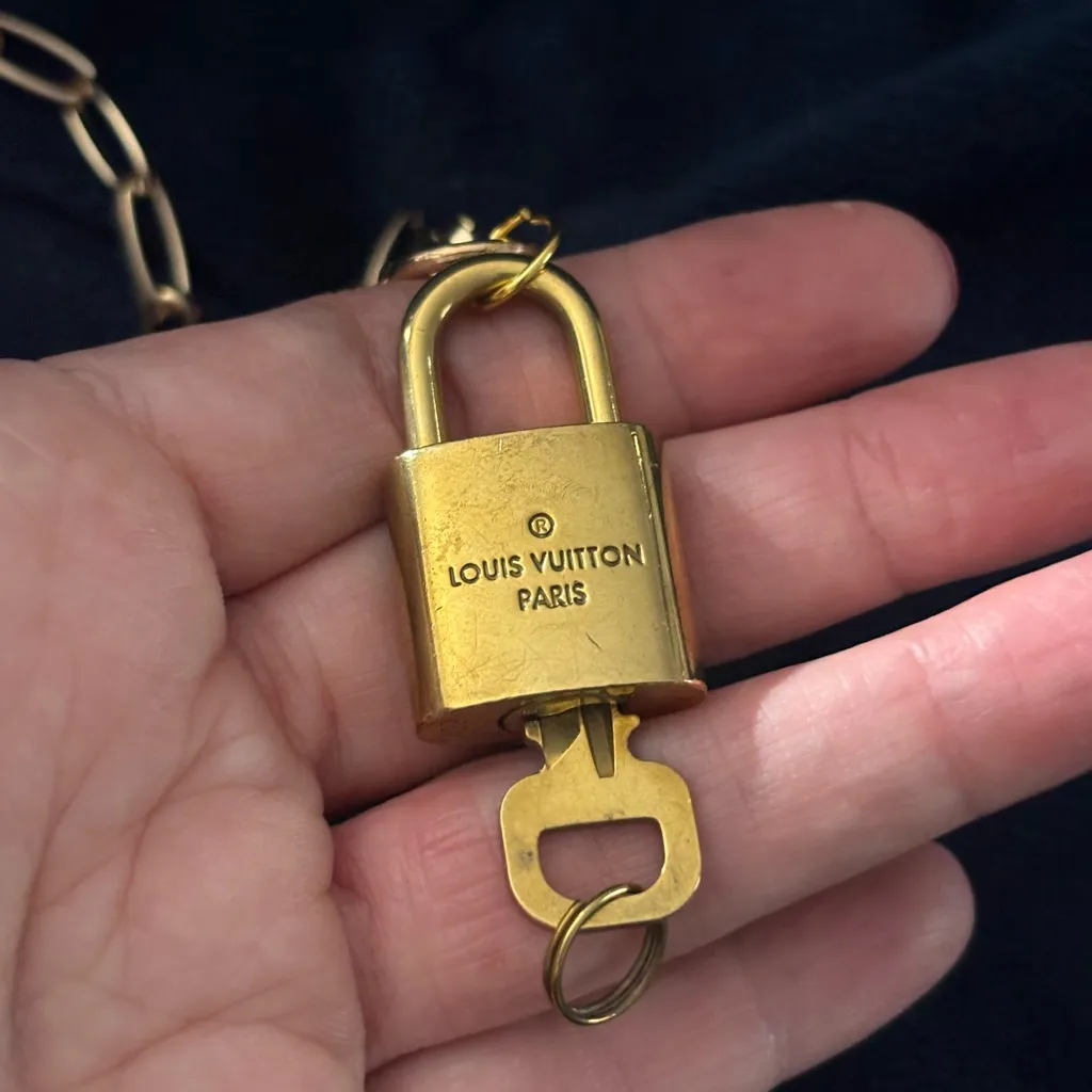 100% Auth Lock & Key with Unbranded Gold Plated Chain Necklace#439 - Image 5