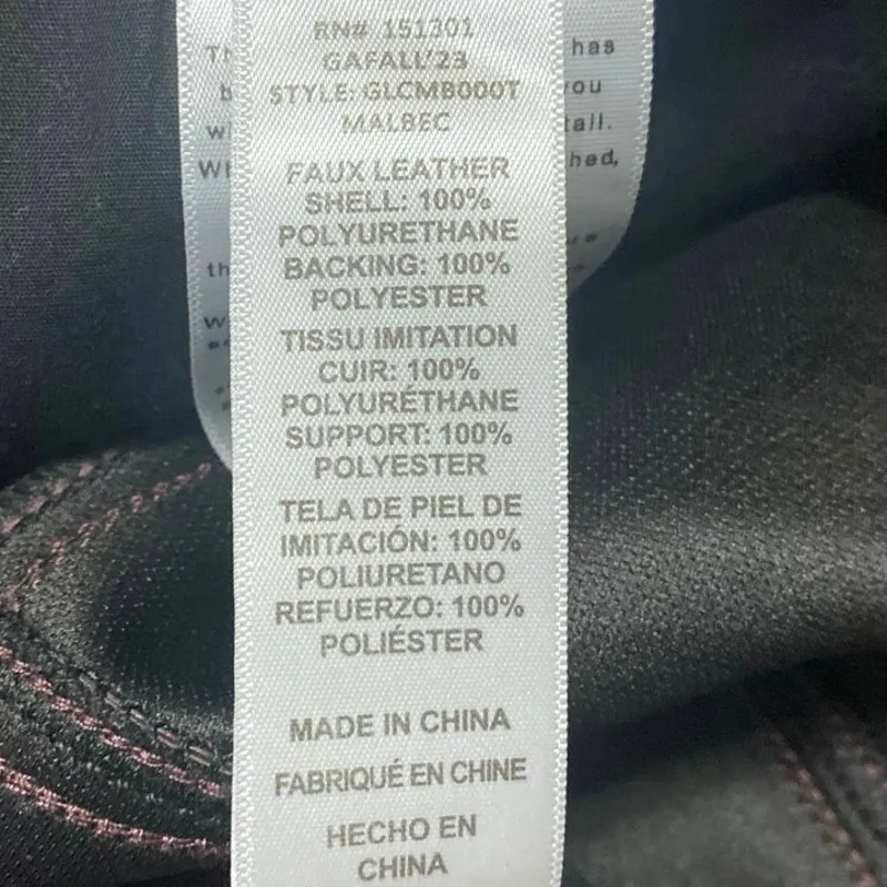 Good American Brown Faux Vegan Leather High Waisted Bootcut Flared Pants Size 30 - Image 5