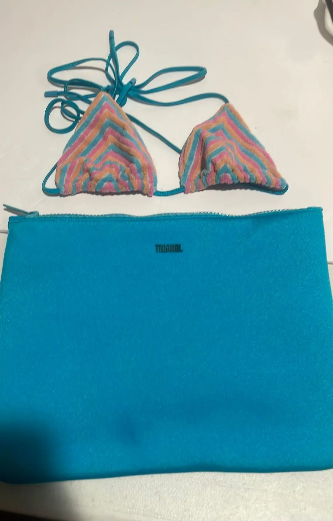 Triangl Swimwear Vinca Sherbet Stripe Terry Top - Image 4