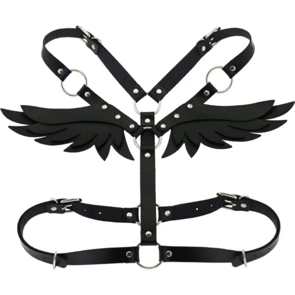 Black Harness O Ring Wings New - Image 14