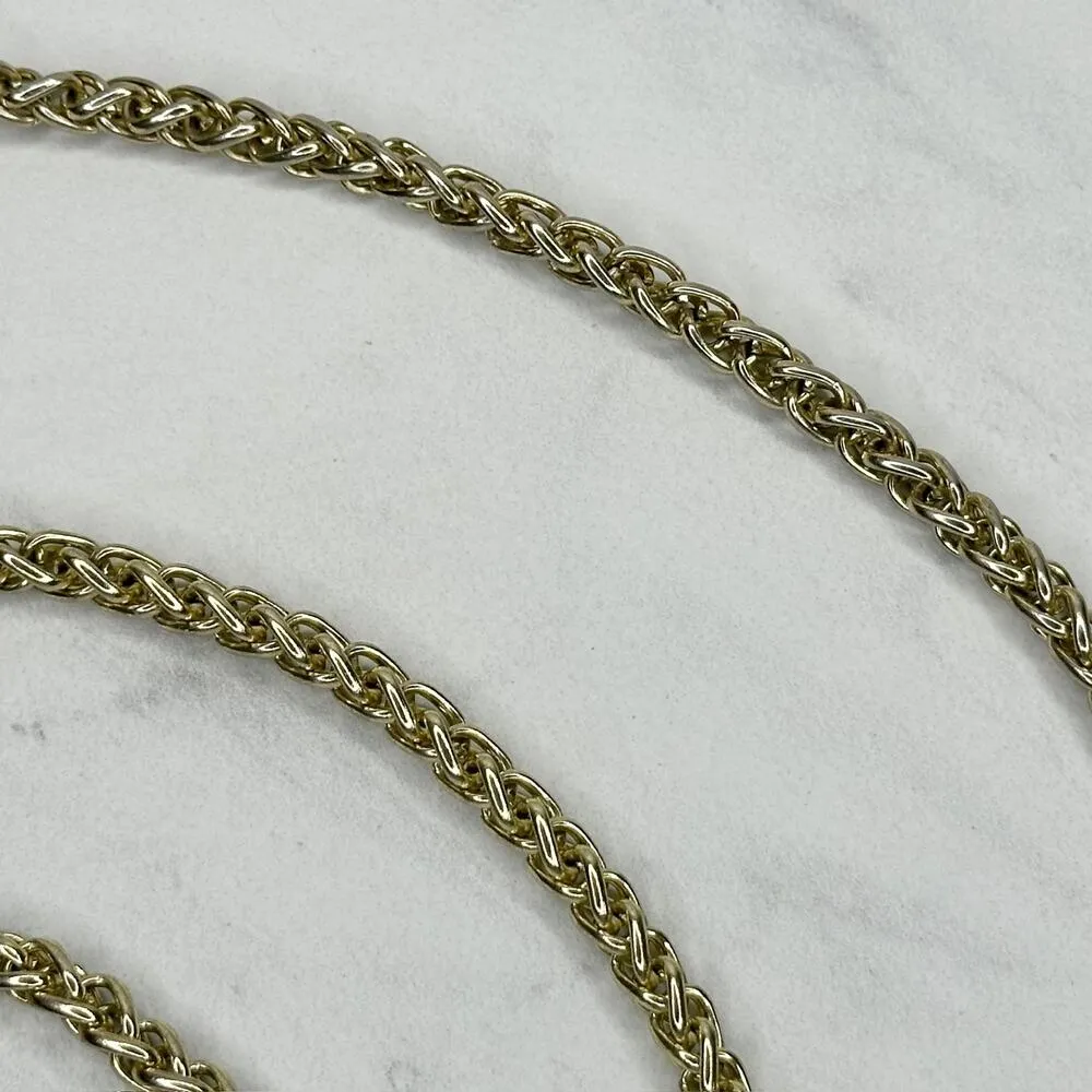 Gold Tone Barrel Chain Link Purse Strap Replacement Handbag Shoulder ✨ - Image 3