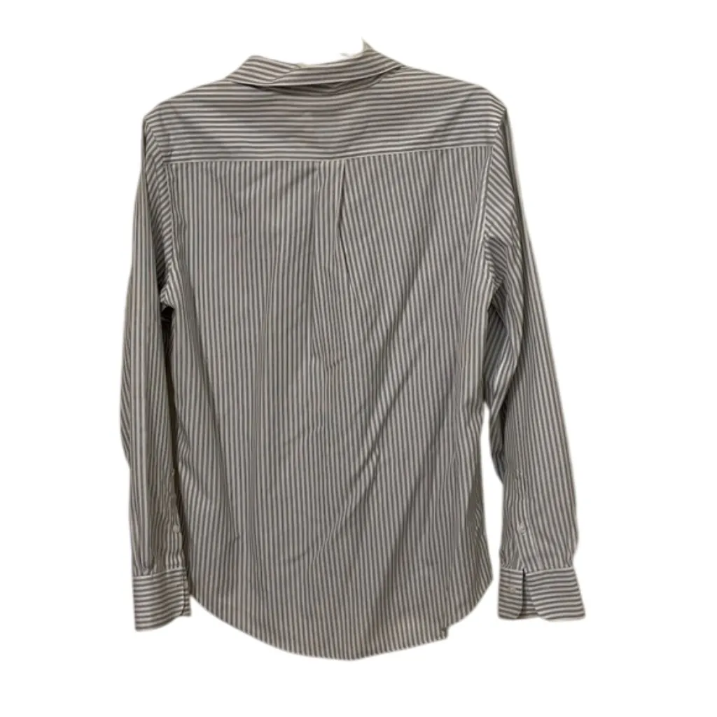 Brooks Brothers Classic Fit Non-Iron Button Up Striped Shirt Top Womens Size 12 - Image 4