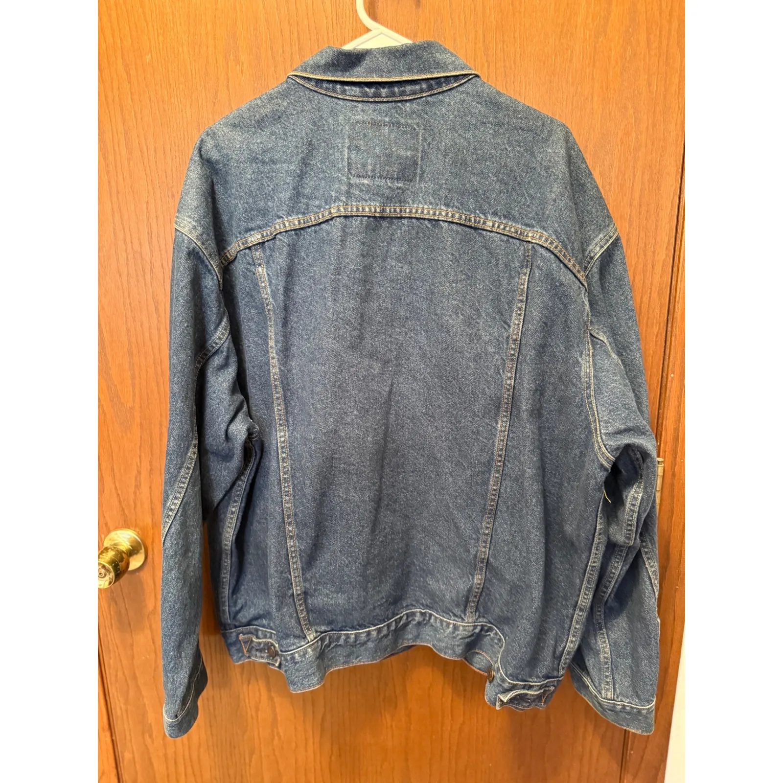 Levi Strauss Signature Mens Denim Jacket Trucker Style Blue Cotton Size 2XL - Image 2