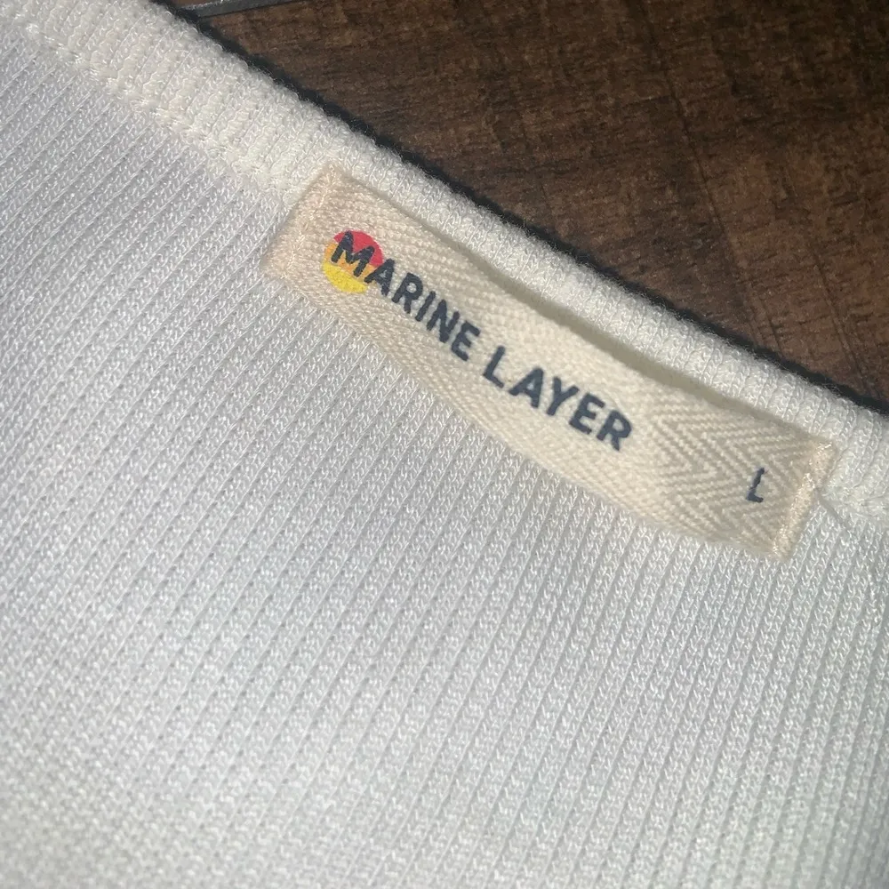 Marine layer Lexi rib top L $60 classic casual tee shirt designer spring - Image 5