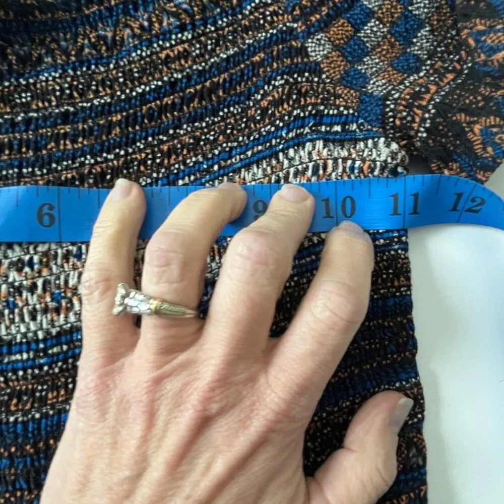 Boho Off Shoulder Mini‎ Dress Size Small BLUEH CIEL - Image 8