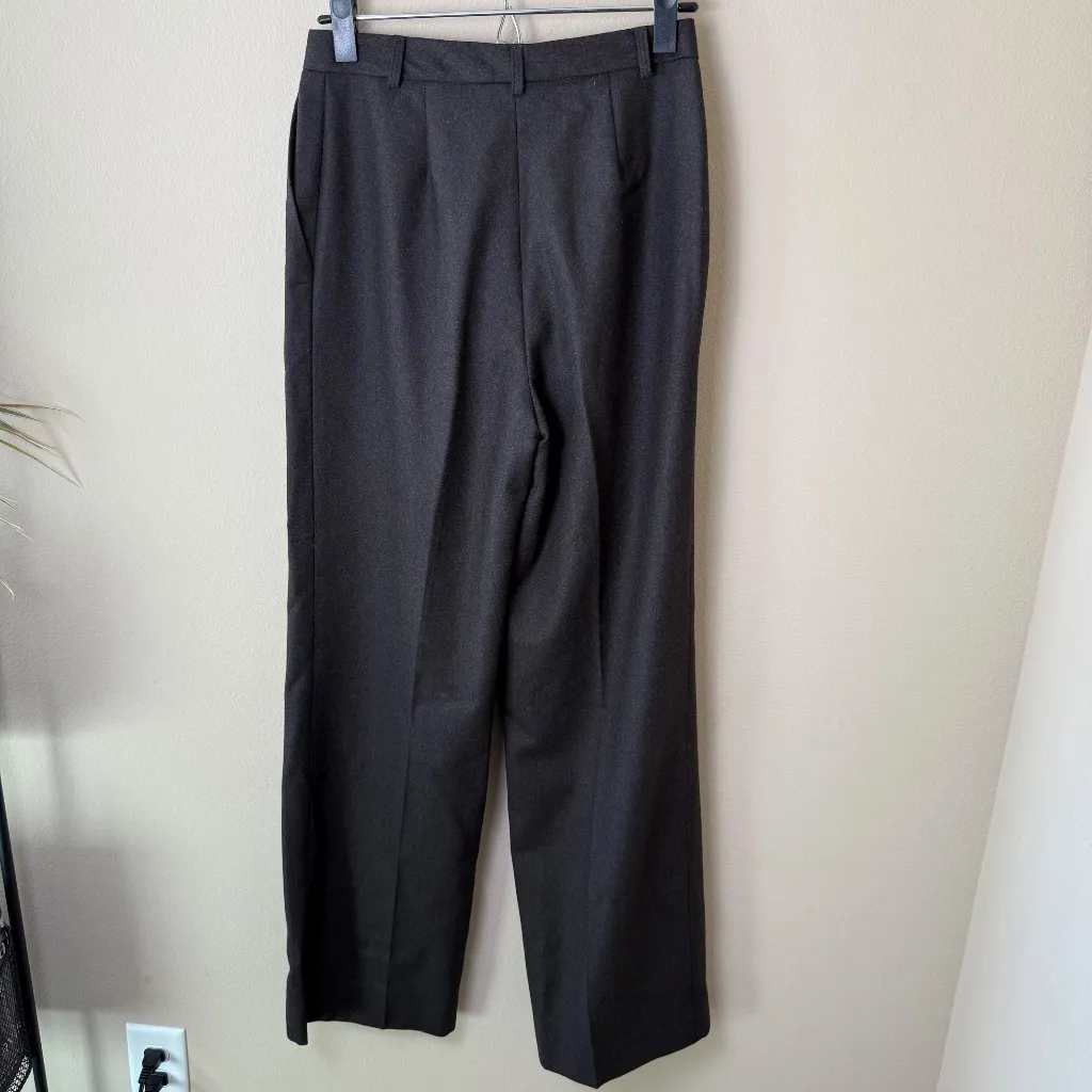 Vintage Neiman Marcus 100% Wool Pants Womens 6 Brown Trousers Slacks Made in USA - Image 2