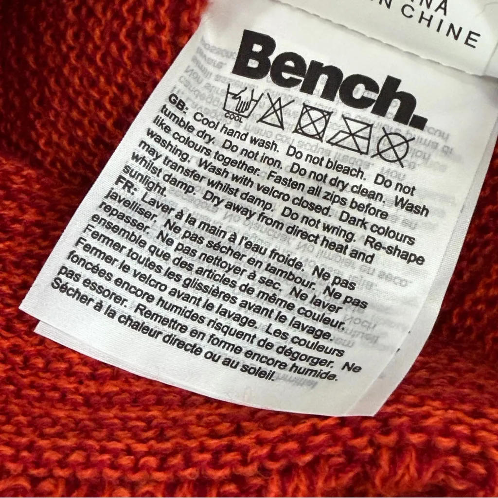 NWT Bench Multidimensional Ribbed Knit Beanie Hat Red One Size Unisex - Image 7