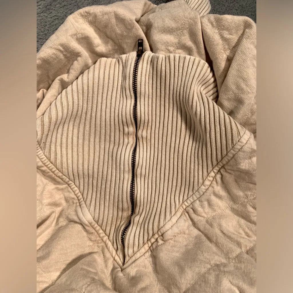 FP one free people cream cotton Sweatshirt sweater Size M - Image 7