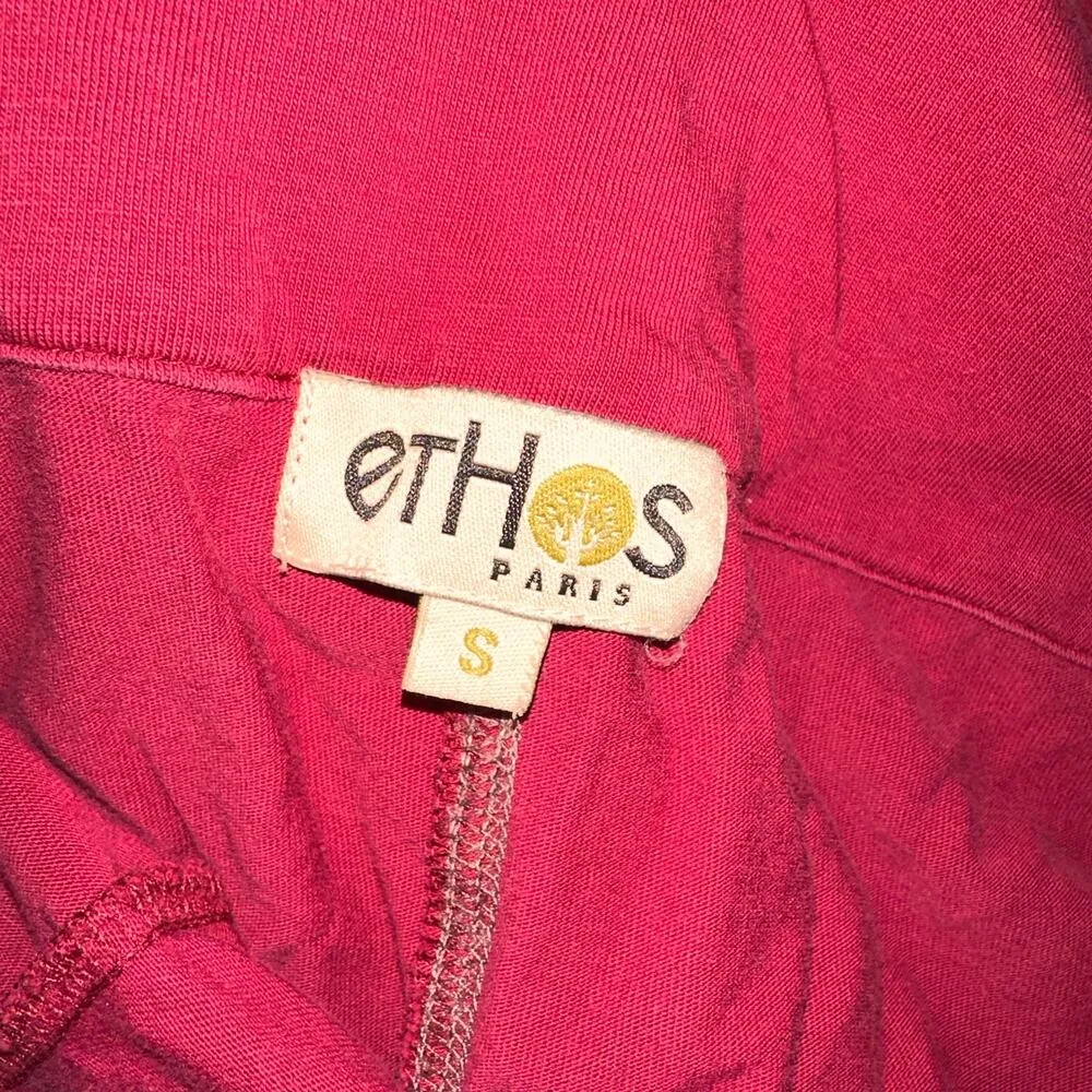 Ethos Paris Organic Cotton Red Dress Size Small - Image 6