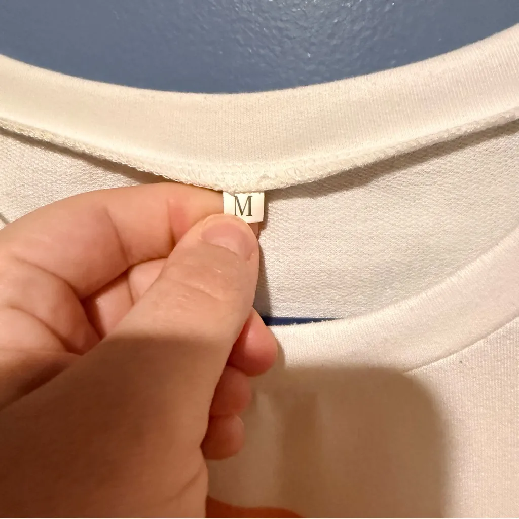 Striped Multicolor Long Sleeve Polyester and Spandex Shirt Medium White - Image 2