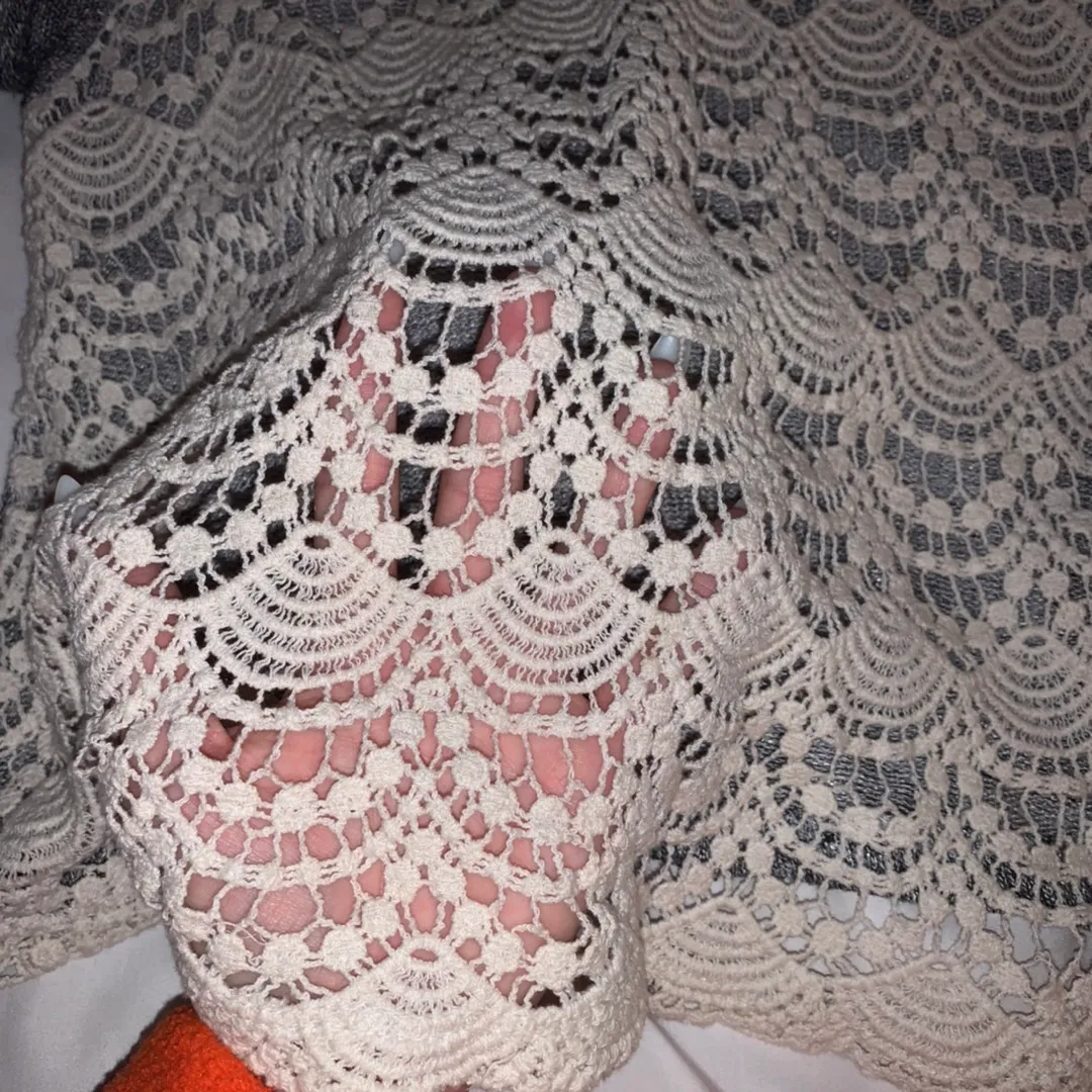 Woven Grey Long Sleeve Sweater Shirt Gray - Image 3