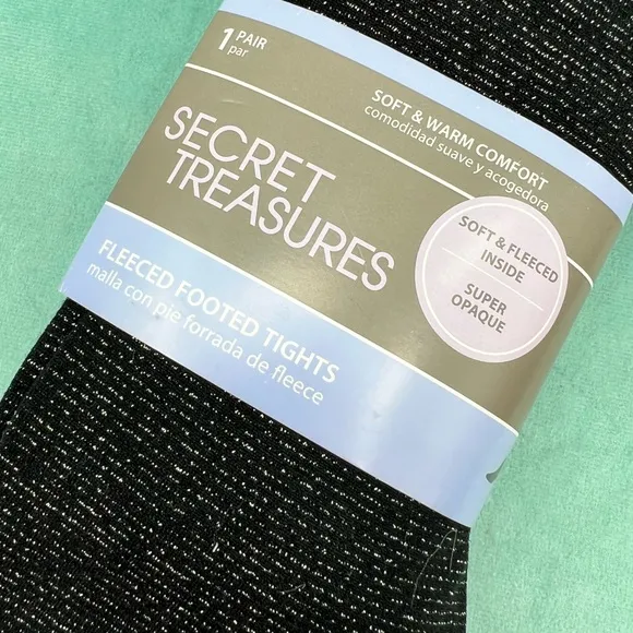 Secret Treasures Glitter Stripe Tights L/XL - Image 2
