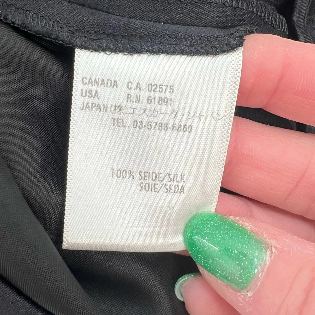 Escada Silk Dress Pants 38 Black - Image 12