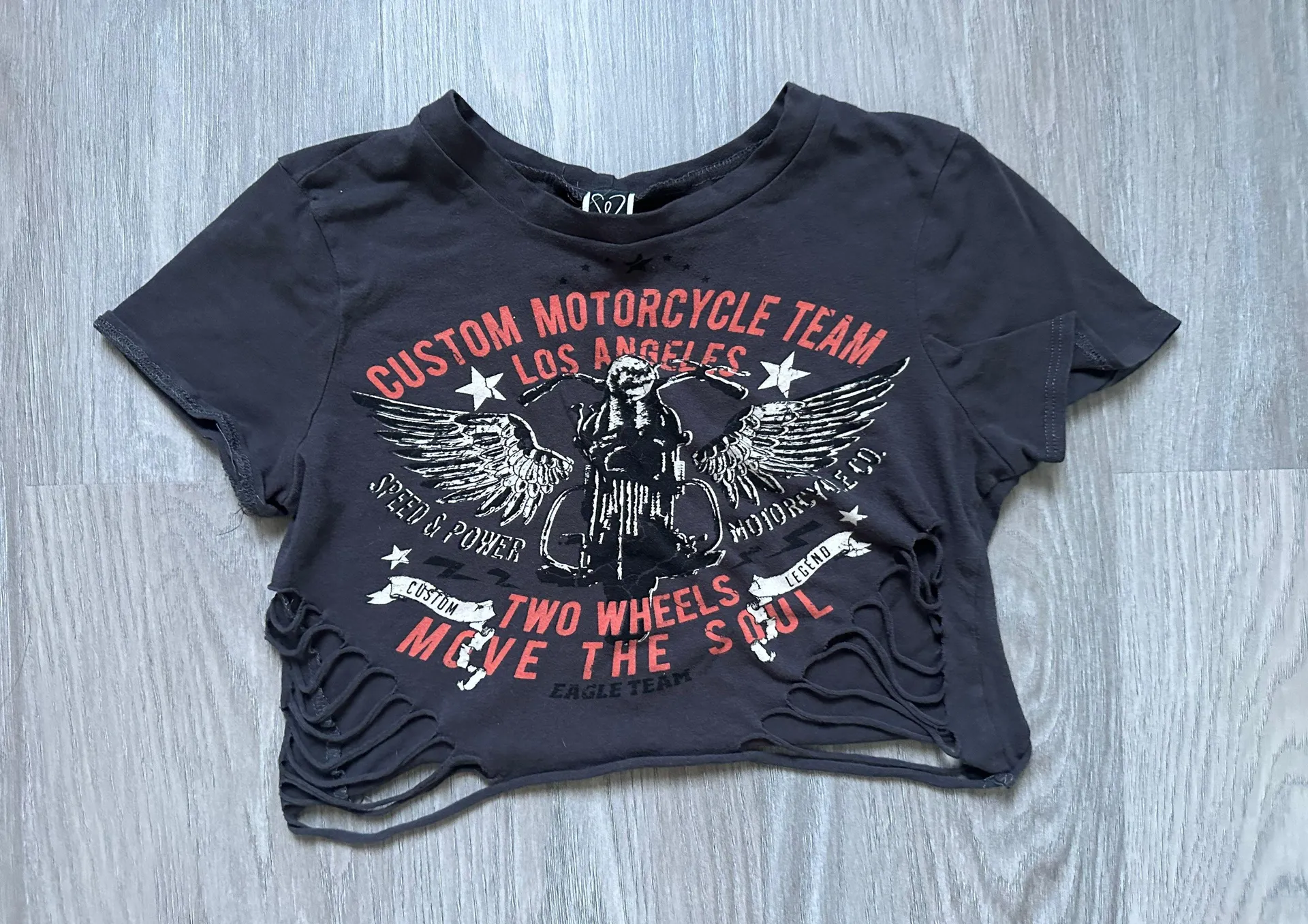 Ripped Motorcycle Crop Tee  - Image 2