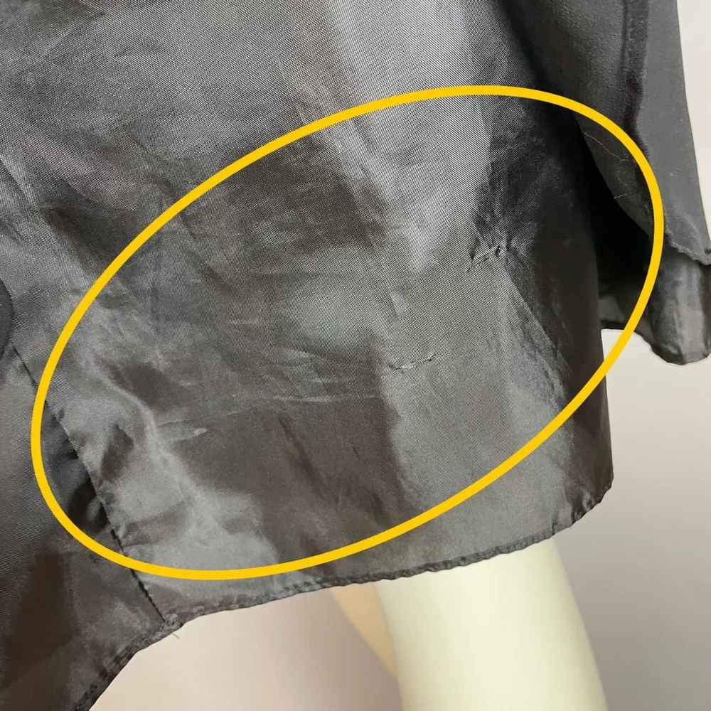 Vintage Chiffon Dress Bow Waist Satin V - Image 11