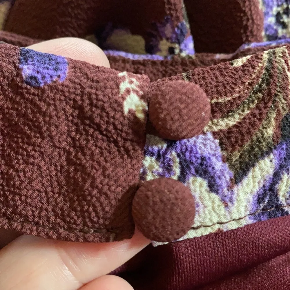 Andree by Unit burgundy floral dress size large #7968P‎ - Image 3