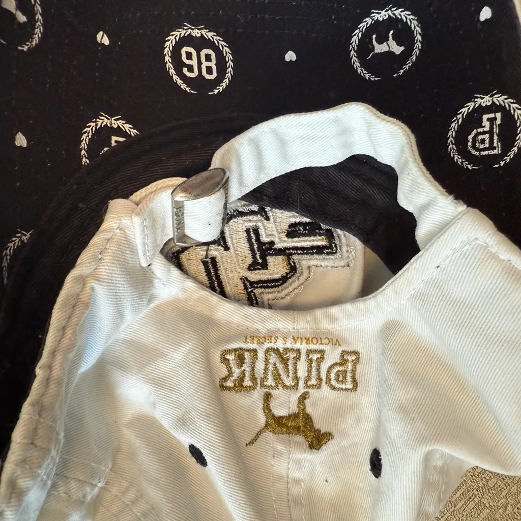 UCF Knights New Era x Victoria’s Secret PINK Hat Adjustable White Black Gold - Image 5