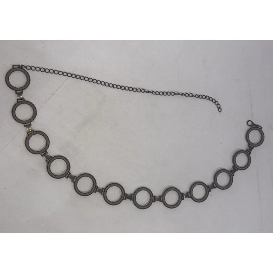 Vintage Womens Belt Silver Metal Chain Circles 90s Y2K Flirty Retro Grunge Sexy - Image 8