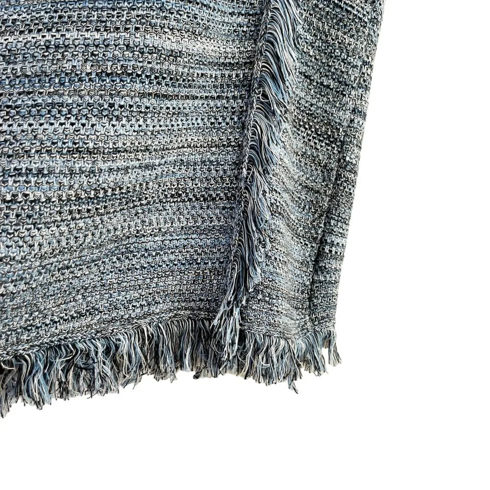 Anthropologie Holding Horses Fringe Sleeveless Knit Dress‎ in Blue, Size XS - Image 7