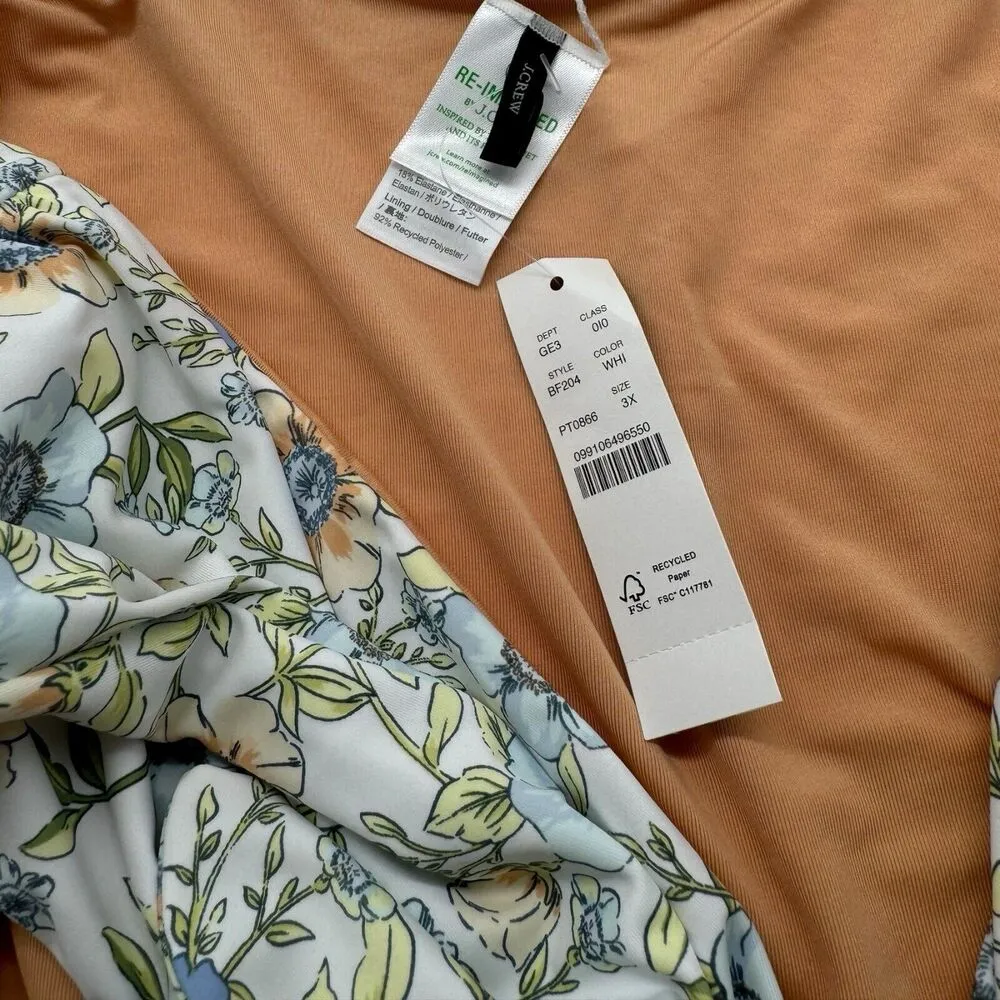 NWT J. Crew High Rise Tie Bikini Bottom Floral Vines Print Women’s Size 3X - Image 5