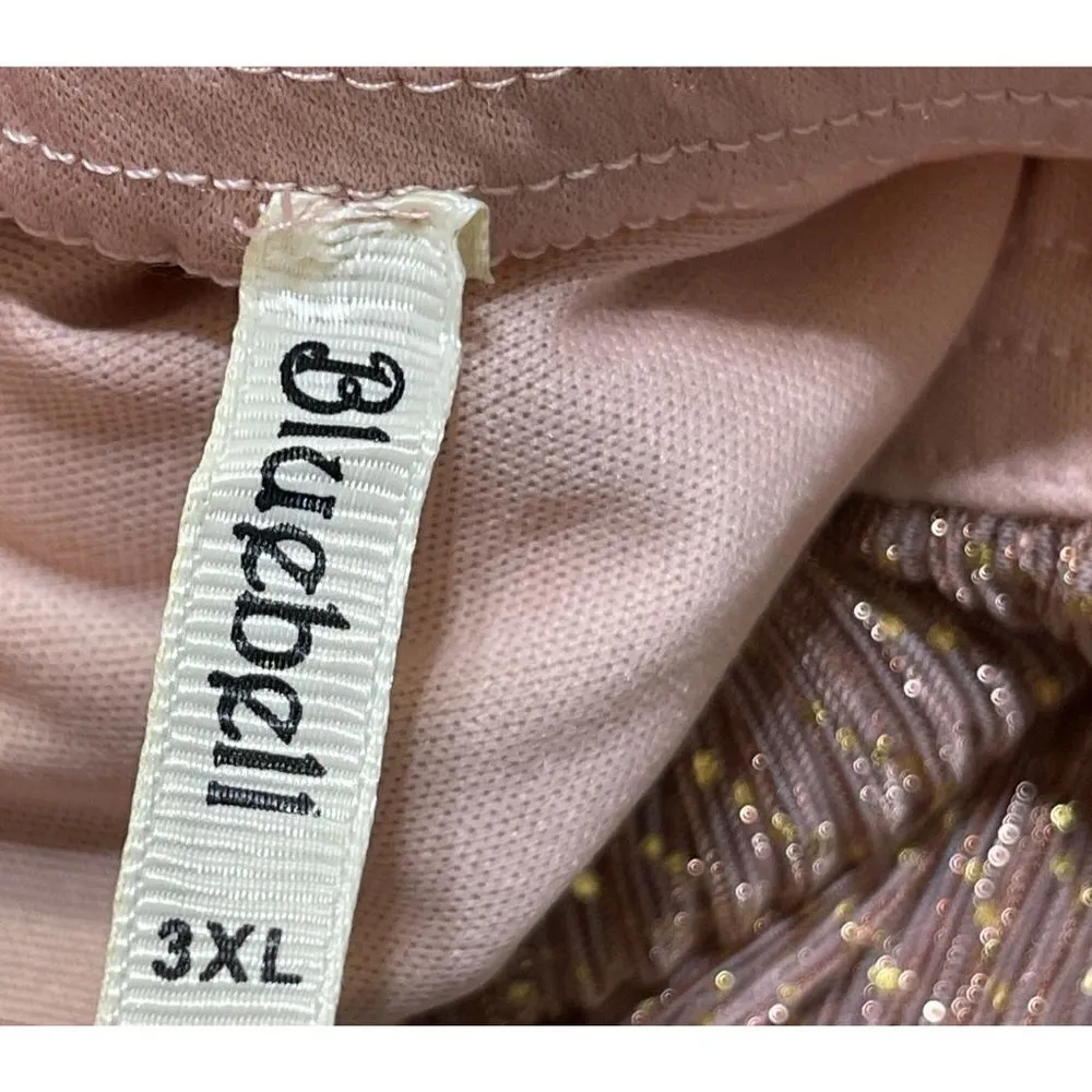 Bluebell Boutique Women's Shimmer Sparkle Romper Cold Shoulder Size 3XL Brown - Image 3