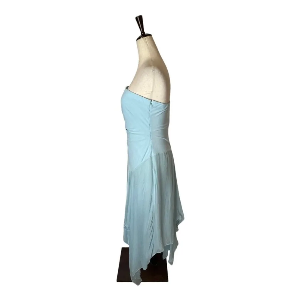 Bec+Bridge Dress Women 10 Dolphin Blue  Elzette Strapless‎ Asymmetric Midi NWT - Image 8