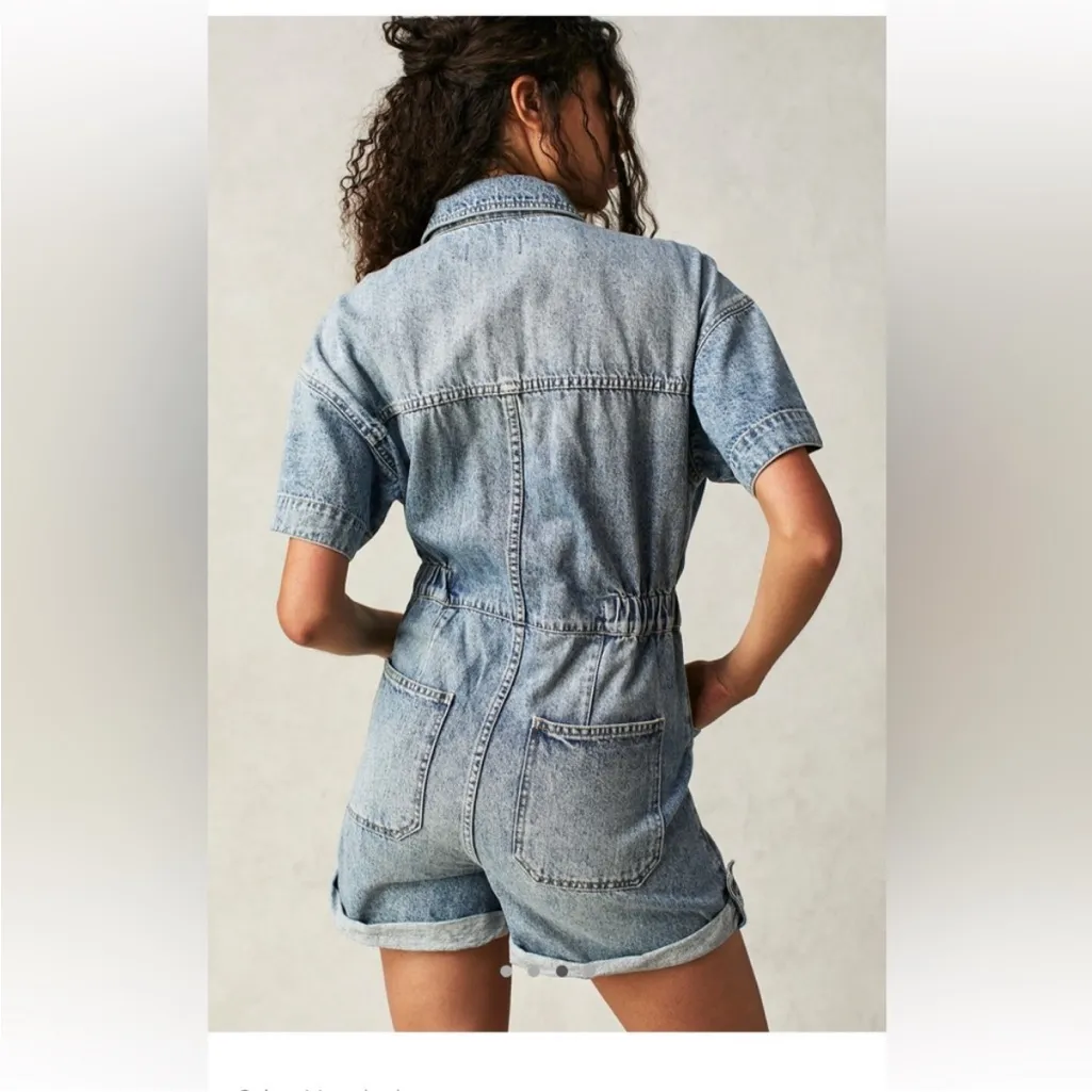 Free People Marci Cuffed Shortalls - Image 3