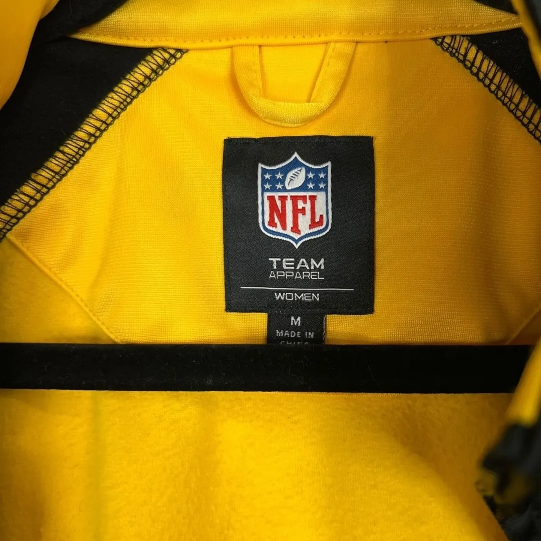 NFL Team Apparel Womens Pittsburgh Steelers Track Jacket Black/Gold Sz. Medium - Image 7