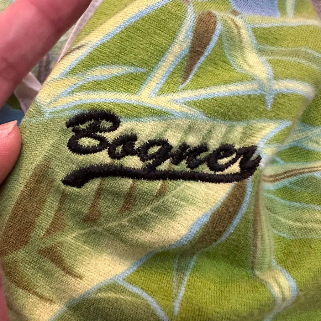 Bogner Hawaiian floral print 3/4 sleeve rugby polo shirt Green Size 6 - Image 4