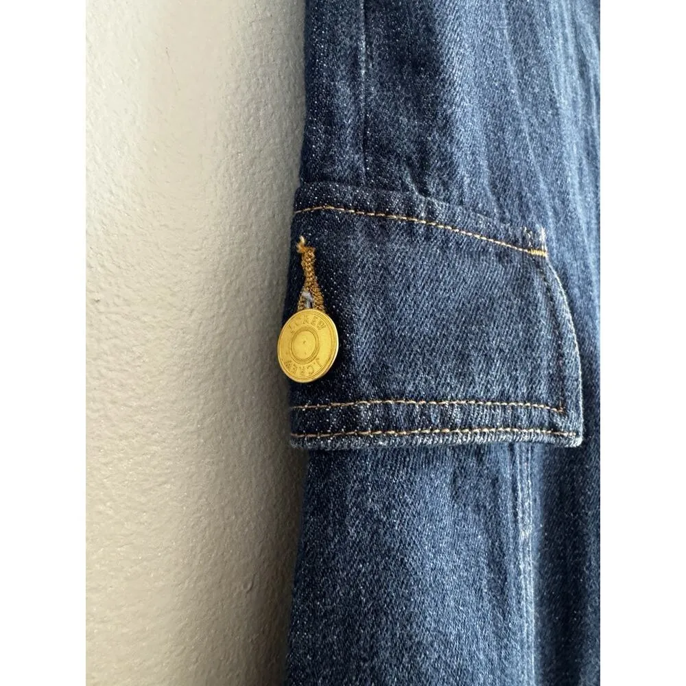 NWT J. Crew High Rise Superwide Leg Cargo Jeans In Dark Wash Women’s Size 24 - Image 5