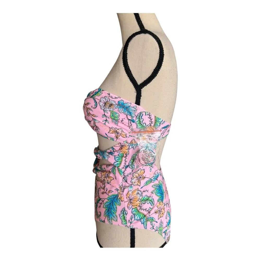 New ANTHROPOLOGIE KIKIRIO Lava Lamp Back Halter Neck One-Piece Swimsuit Size M - Image 5