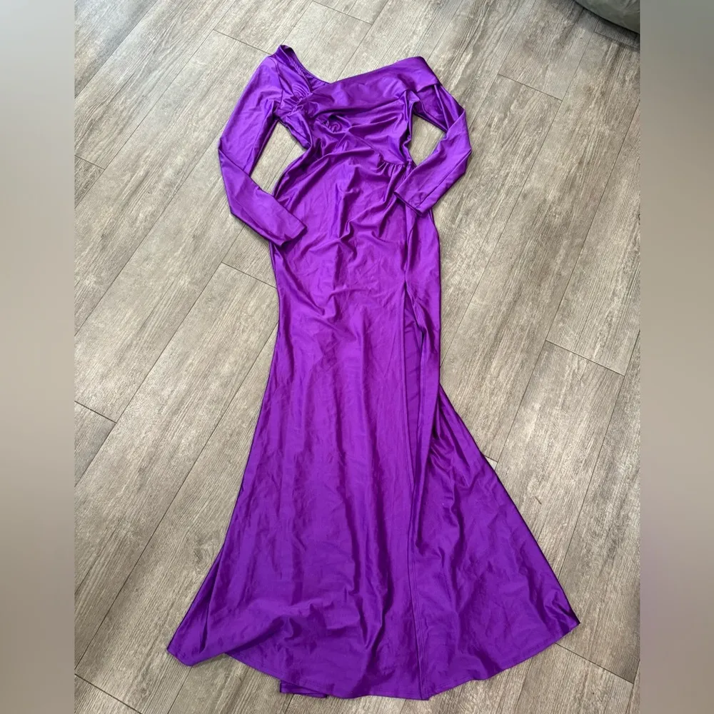 BOUTIQUE purple one shoulder long dress ✨ Size L - Image 4