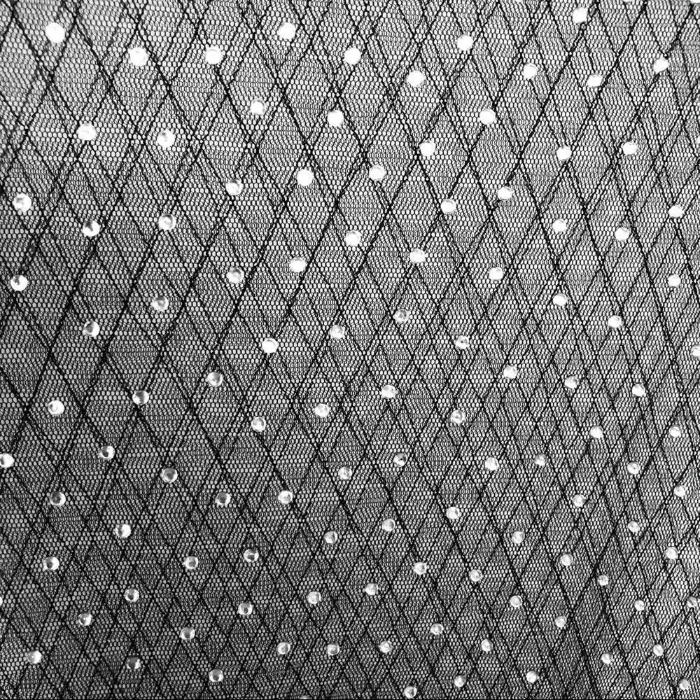 🆕 Clubwear Blouse Bodysuit (L) With Rhinestones Embellished 💥 Black Size L - Image 9