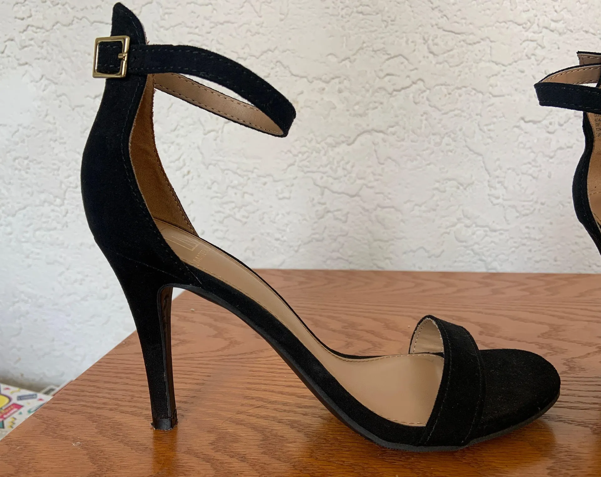 Material Girl Black Velvet High Heels  - Image 2