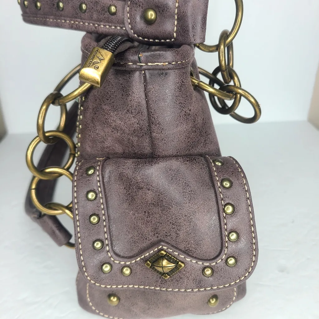 Montana West Azted Concealed Carry Satchel And Wallet Set Coffee - Image 4