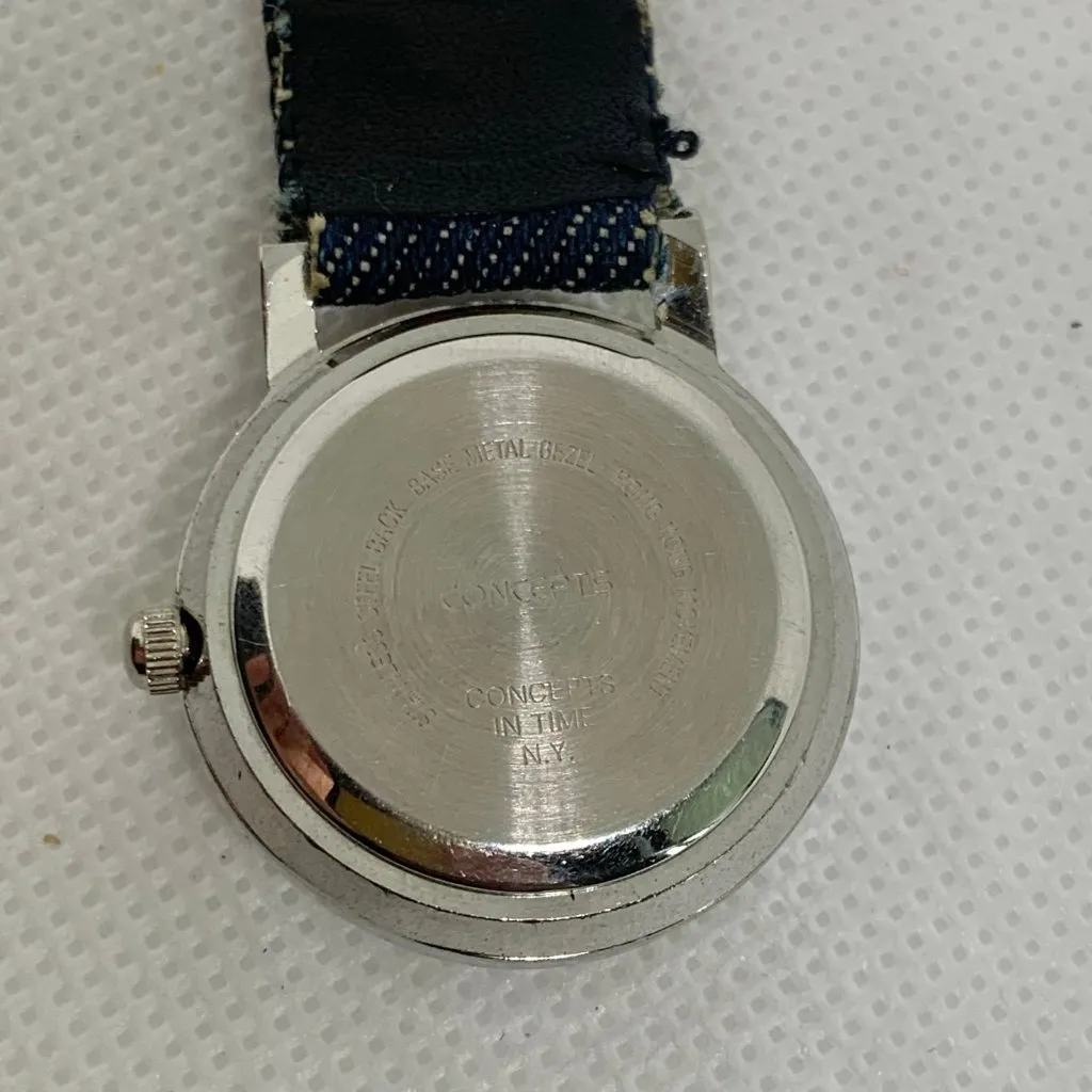 Concepts clip on fob pocket watch silver tone 27mm size colorful beads running - Image 6