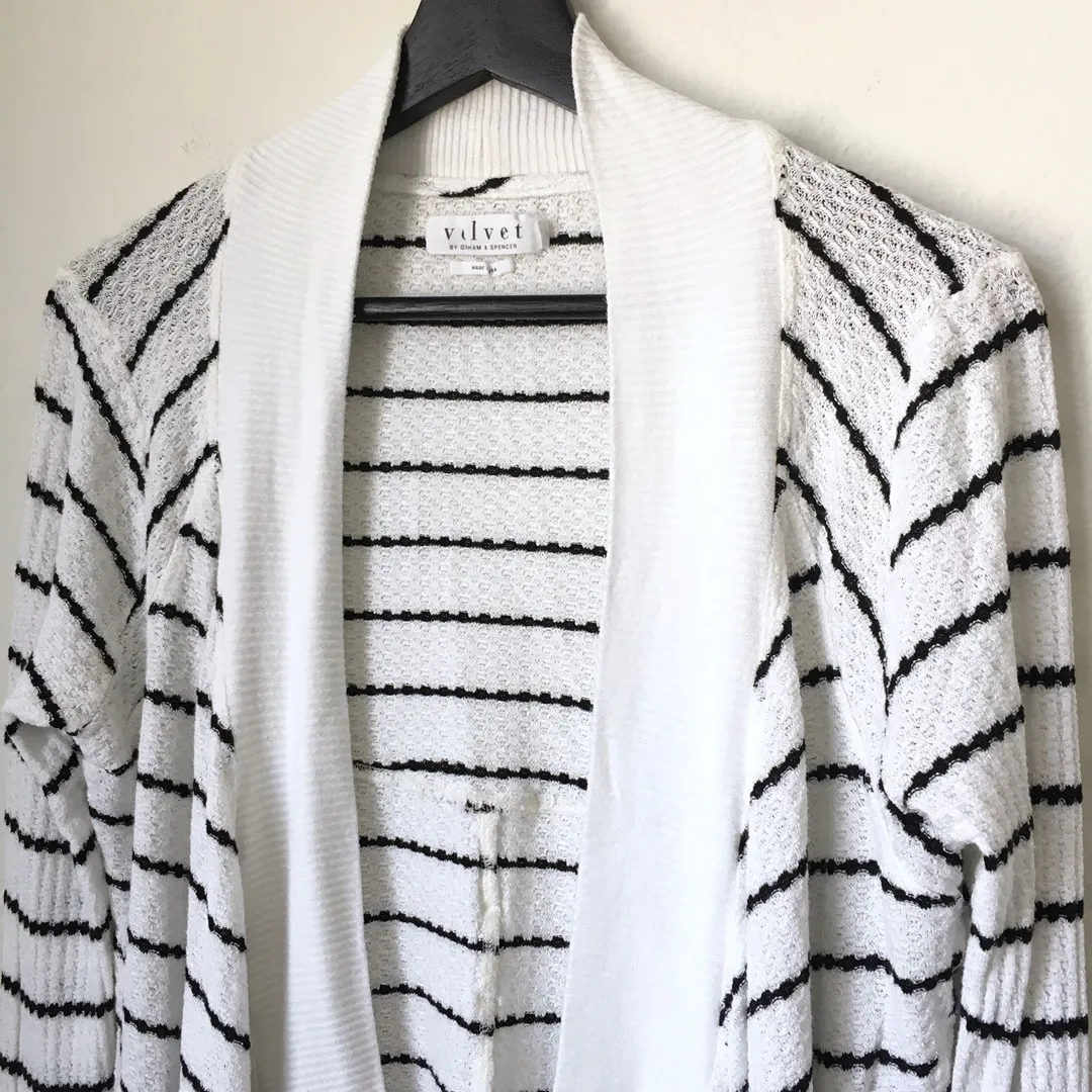 White Striped Cardigan - Image 3